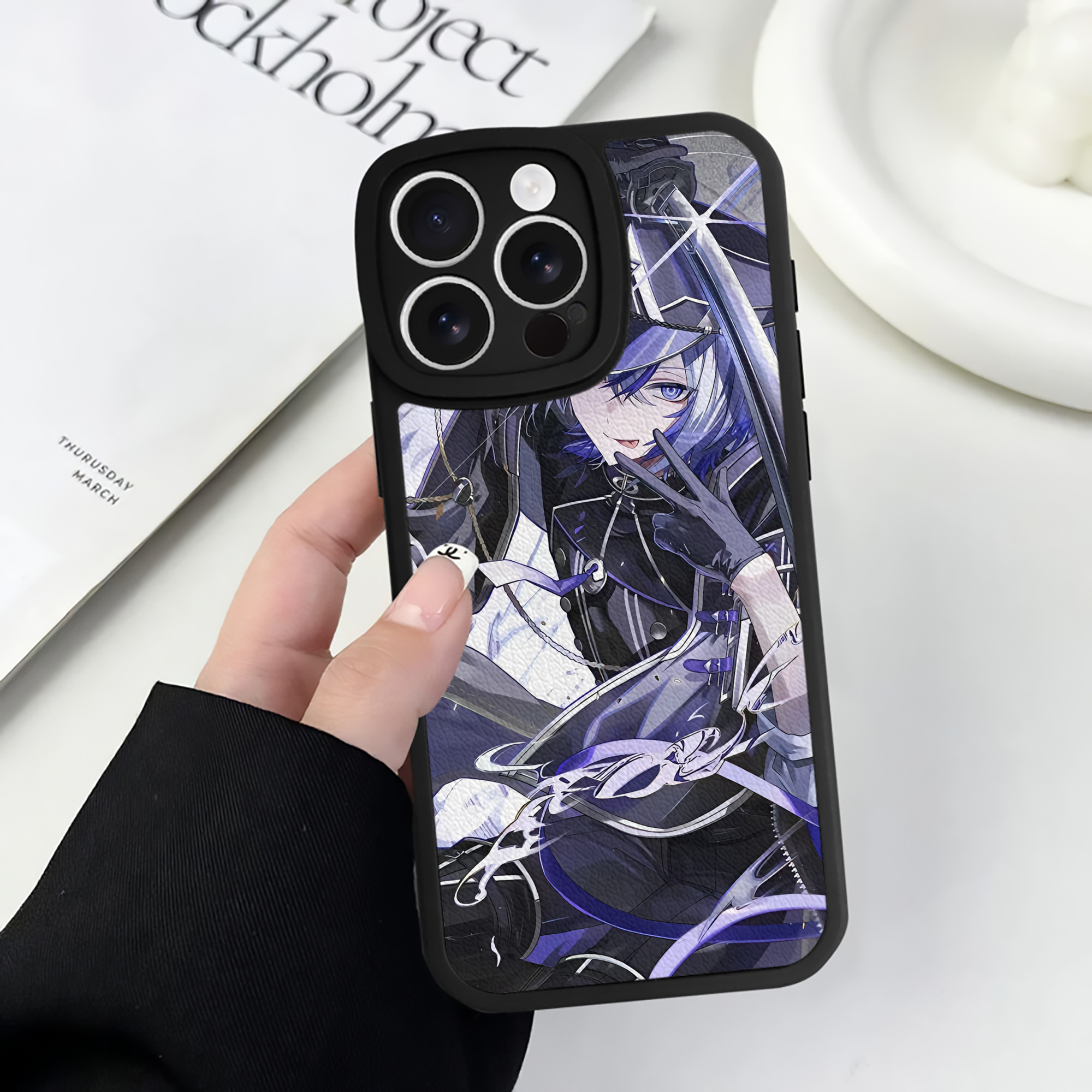 （画像用） 刀剣乱舞 Touken Ranbu 【iPhone 16シリーズ対応】シリコンスマホケース（レザー調） 材質：シリコン